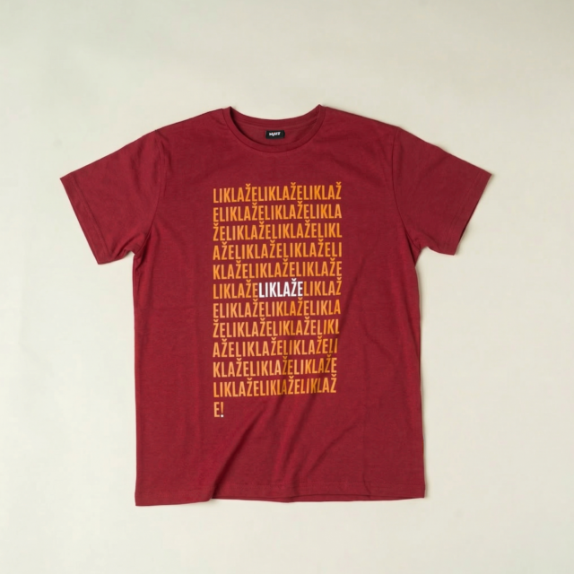 Njuz majica Lik laže, bordo boja